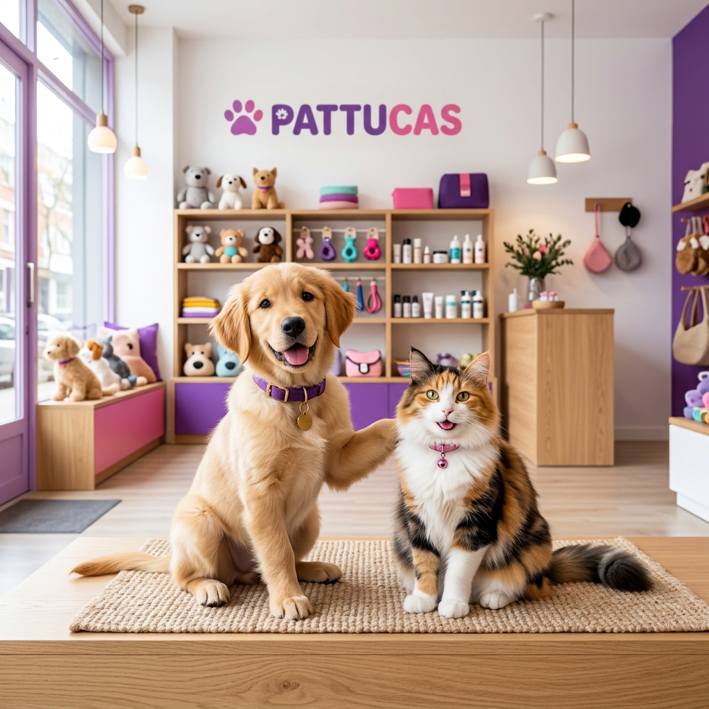 Cachorro e Gato no Pattucas Pet Shop