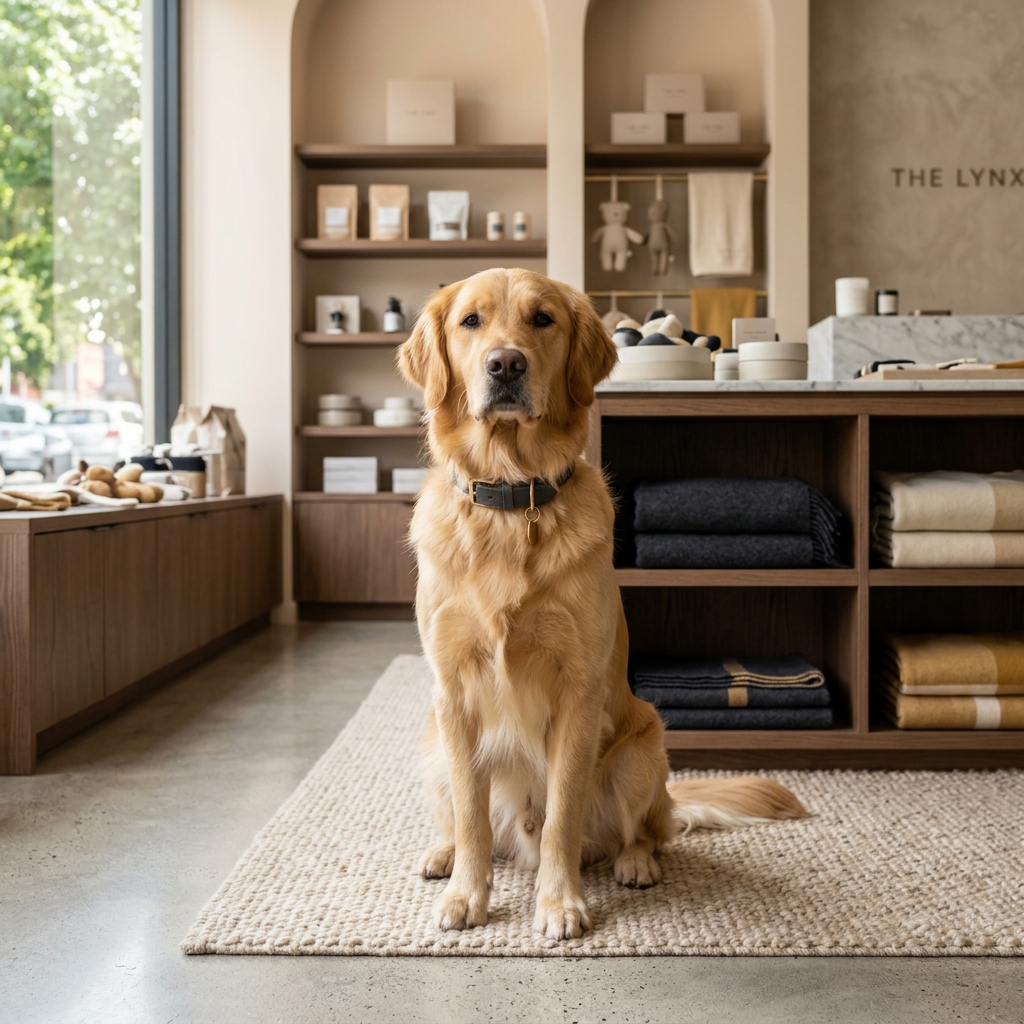 Cachorro elegante em ambiente premium